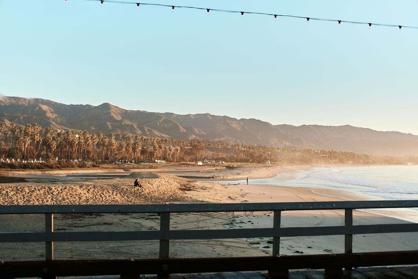 Santa Barbara beach and mountains